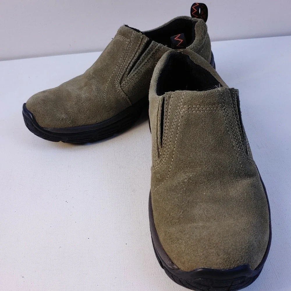 7.5 Earth Waterproof Suede Leather Slip On Loafers Casual Shoes Neutral‎